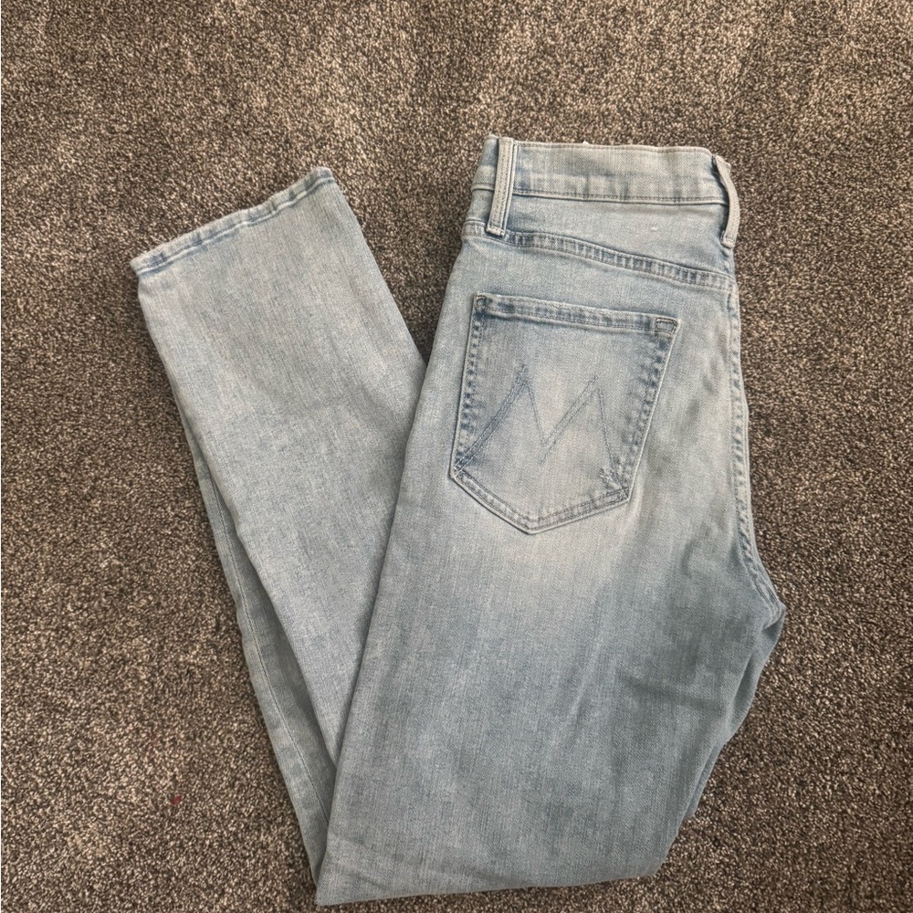 MOTHER Men's Faded Blue Slim Jeans